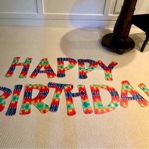 Happy Birthday Tie Dye Yard Letters